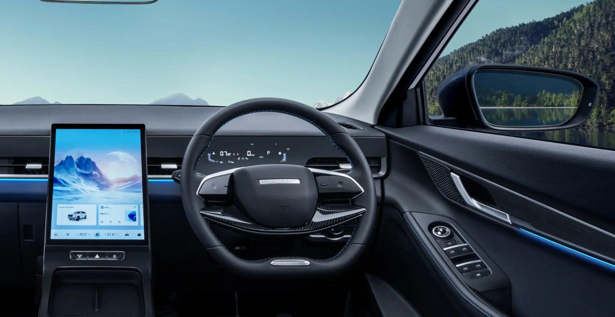 Jaecoo J5 EV dashboard and touchscreen