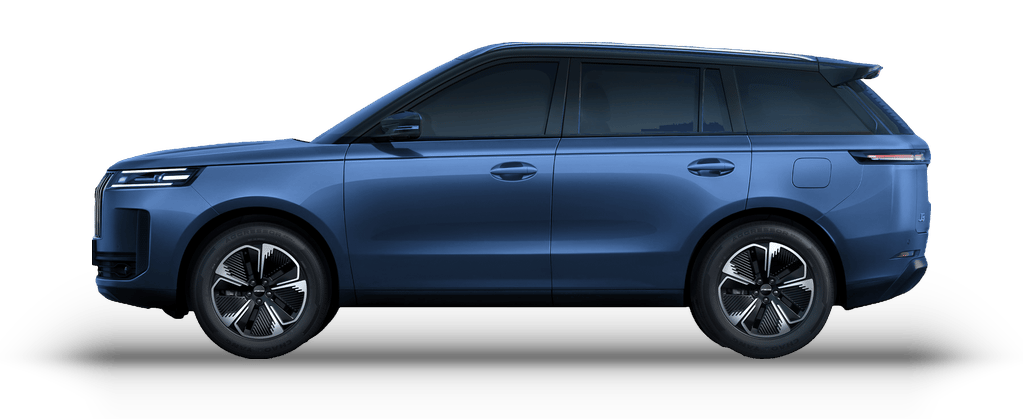 Jaecoo J5 in Glacier Blue, side profile