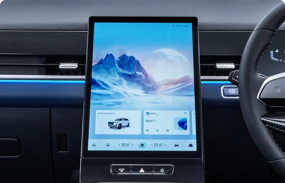 Jaecoo J5 13.2-inch touchscreen