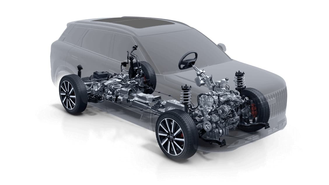 Jaecoo J7 body structure rendering