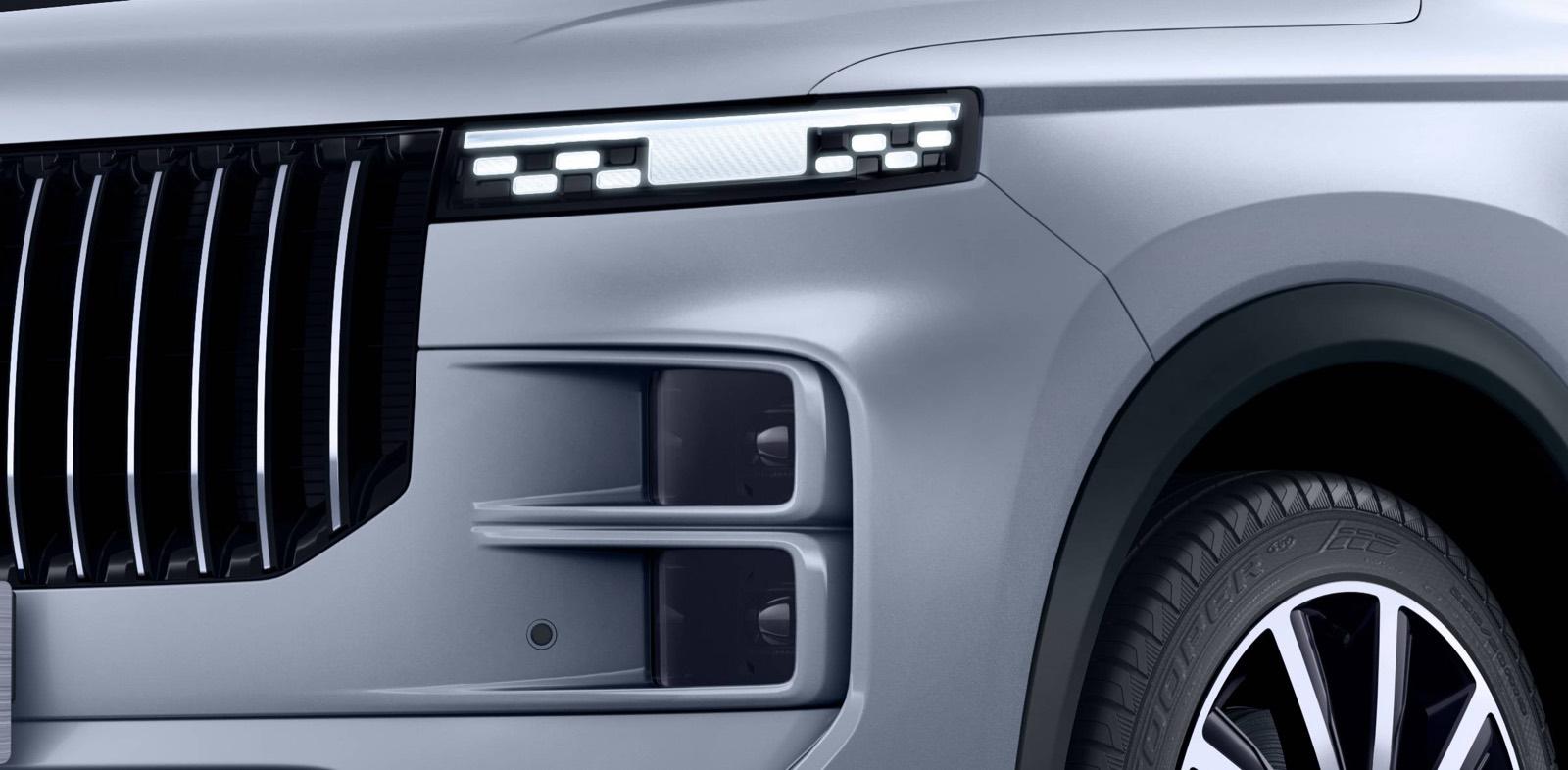 Jaecoo J7 front LED lighting and vertical grille