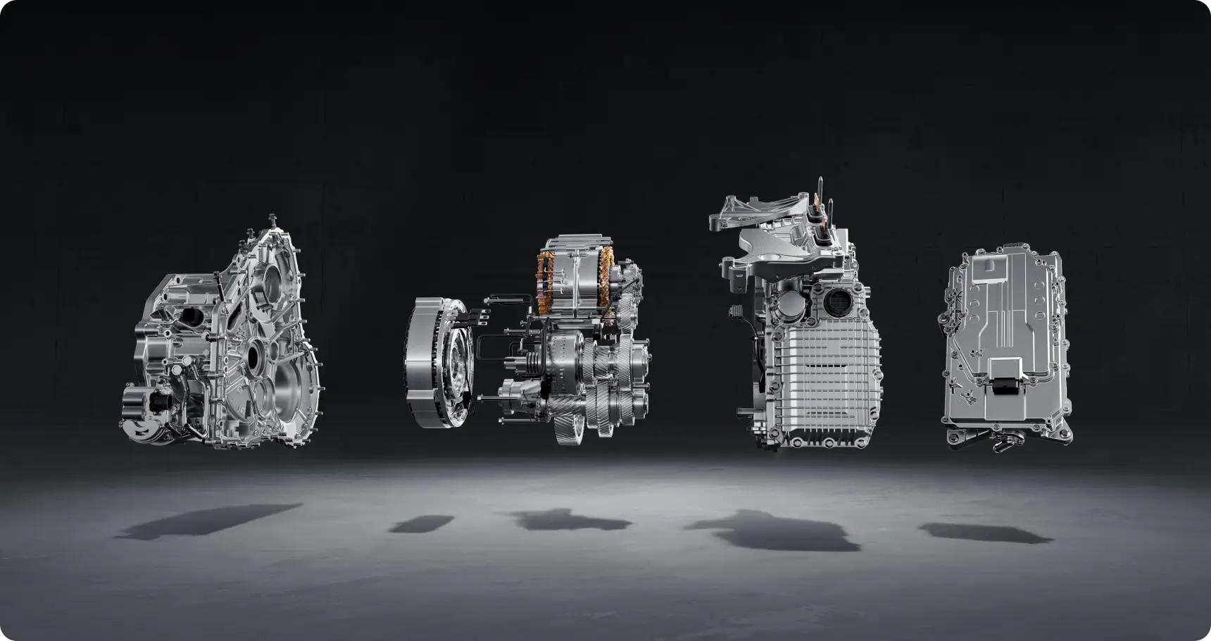 Omoda C9 PHEV hybrid powertrain components