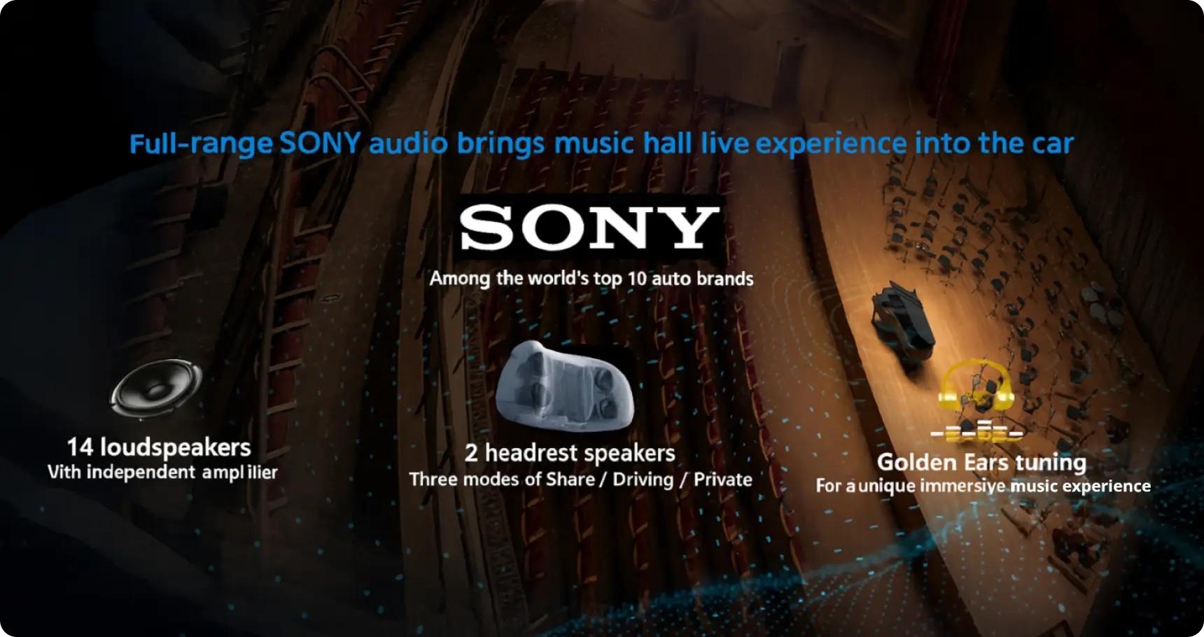 Sony audio in the Omoda C9 PHEV