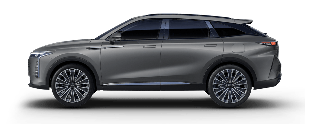 Omoda C9 in Matte Gray, side profile